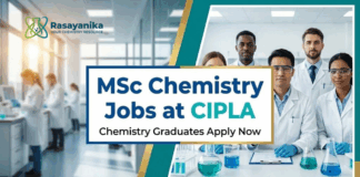 MSc Chemistry Jobs at Cipla – EHS Officer Role in Maharashtra MSc Chemistry Jobs at Cipla | Chemistry Graduates Apply Now