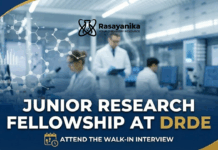 Govt DRDO Junior Research Fellowship 2026 For Chemistry – Walk-in Interview at DRDE Gwalior Junior Research Fellowship at DRDE | Chemistry Graduates Apply