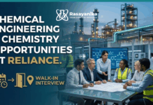 Reliance Life Sciences Is Hiring Young Professionals – Chemical Engg Walk-In Chemical Engineering Jobs at Reliance | Attend Walk-In Interview