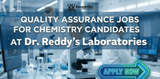 Quality Assurance Jobs at Dr Reddy's | Chemistry Grads Apply
