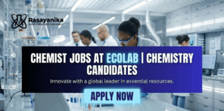 Chemist Jobs at EcoLab |Chemistry Graduates Apply Now
