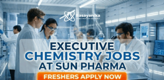 Executive Jobs at Sun Pharma | Chemistry Graduates Apply Now