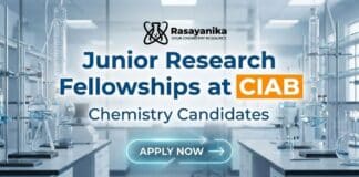 Junior Research Fellowships at CIAB |  Chemistry Grads Apply Now