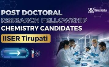 Post-Doctoral Research Fellowship at IISER Tirupati | IISER Vacancy 2026 Post-Doctoral Research Fellowship at IISER Tirupati | Apply Now