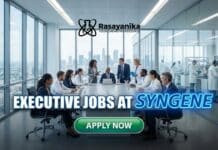 Freshers Preferred: BSc Chemistry Jr. Executive Job at Syngene, Apply Online Executive Jobs at Syngene | Chemistry Candidates Apply Now
