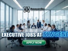 Executive Jobs at Syngene | Chemistry Candidates Apply Now
