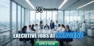Executive Jobs at Syngene | Chemistry Candidates Apply Now