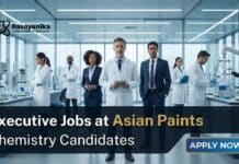Asian Paints Hiring – MSc Chemistry Executive Role Executive Jobs at Asian Paints | Chemistry Candidates Apply Now