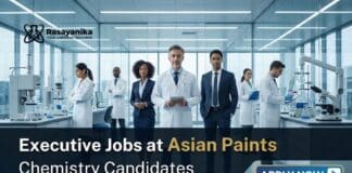 Executive Jobs at Asian Paints | Chemistry Candidates Apply Now