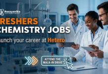 Hetero Hiring Freshers 2026 | Walk-In Drive for Chemistry Graduates Freshers Chemistry Jobs at Hetero |Â Attend the Walk-In Drive