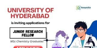 University of Hyderabad Recruitment 2026: JRF Jobs | MSc Chemistry Graduates Apply now