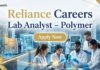  Reliance Careers: Lab Analyst – Polymer | BSc Chemistry Jobs