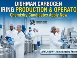 MSc Chemistry Jobs at Dishman Carbogen | Apply Now