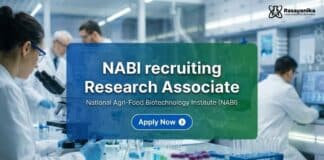 NABI Recruitment 2026: Research Associate Jobs |  Chemical Sciences Candidates Apply Now