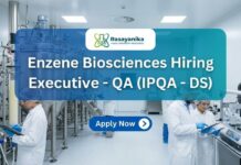 Chemistry Jobs in Pune – Executive QA | Apply Now Executive QA Jobs at Enzene Biosciences | MSc Chemistry Graduates Apply Now