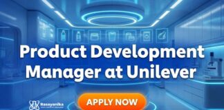 Product Development Manager at Unilever | MSc Chemistry Jobs 