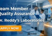 Dr. Reddy’s Careers: Quality Assurance Jobs | Apply Now