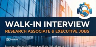 Executive & Research Associate Jobs | Macleods Walk-In Interview
