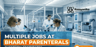Chemistry Jobs at Bharat Parenterals | Attend the Walk-In Interview