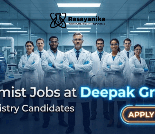 Chemist Jobs at Deepak Group | Chemistry Graduates Apply