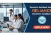 Freshers MSc Chemistry Research Assistant Job at Reliance Industries Ltd, Apply Online Research Assistant Jobs at Reliance | Chemistry Graduates Apply