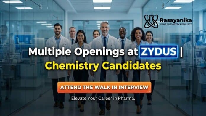 Executive Jobs at Zydus | Chemistry Candidates Apply Now Executive Jobs at Zydus | Chemistry Candidates Apply Now