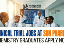 Sun Pharma Hiring Freshers Chemistry For Clinical Trial Assistant | Apply Now Clinical Trial Jobs at Sun Pharma | Chemistry Graduates Apply Now