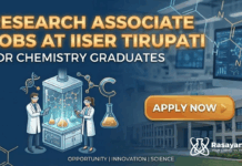 IISER Tirupati Research Associate Jobs 2025 – Chemistry Apply for Research Associate-1 Research Associate Jobs at IISER Tirupati | Chemistry Grads Apply