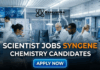 Chemistry Apply for Scientist Jobs at Syngene – Apply Online Scientist Jobs at Syngene |Chemistry Candidates | Apply Now