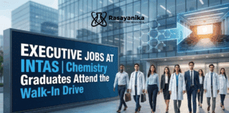 Executive Jobs at INTAS | Chemistry Grads Attend the Walk-In