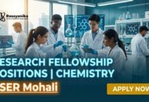 DBT-Funded JRF/SRF Research Fellowship at IISER Mohali For Chemistry Research Fellowships at IISER Mohali | Chemistry Grads Apply