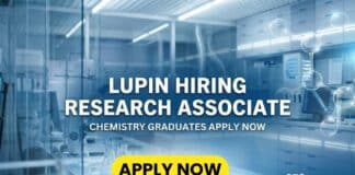 Lupin is Hiring MSc Chemistry Graduates | Apply Now Lupin Careers: Research Associate Job | Apply now