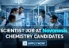 Novonesis MSc Chemistry Application Scientist Role, Apply Now Scientist Job at Novonesis | Chemistry Candidates | Apply Now