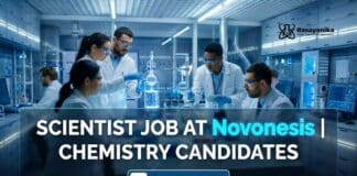 Novonesis MSc Chemistry Application Scientist Role, Apply Now Scientist Job at Novonesis | Chemistry Candidates | Apply Now