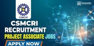 CSMCRI Recruitment 2026: Project Associate Jobs | MSc Chemistry Graduates Apply Now