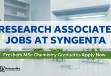 Research Associate Jobs at Syngenta | Freshers Apply Now
