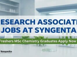 Research Associate Jobs at Syngenta | Freshers Apply Now
