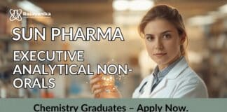 Sun Pharma Careers: Analytical Development Executive Jobs | Chemistry Graduates Apply Now