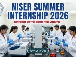 NISER Summer Internship 2026 | Chemistry Internship Government Opportunity
