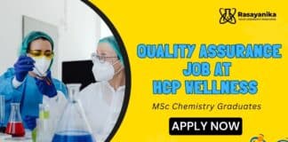 HCP Wellness Quality Assurance Job – BSc & MSc Chemistry Apply Online Quality Assurance Job at HCP Wellness | Apply Now