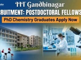IIT Gandhinagar Recruitment: Postdoctoral Fellowship | PhD Chemistry Graduates Apply Now