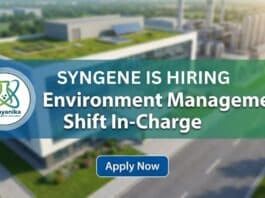 Syngene Careers: MSc Chemistry Job | Apply Now for EHS Role 