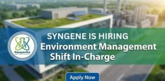 Syngene EHS Role | MSc Chemistry & Chemical Engineers Apply Now Syngene Careers: MSc Chemistry Job | Apply Now for EHS Role