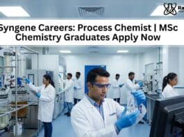 Syngene Careers: Process Chemist | MSc Chemistry Graduates Apply Now
