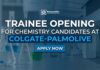 Freshers MSc Chemistry Trainee at Colgate-Palmolive – Apply for Research Trainee Role Trainee Opening at Colgate-Palmolive | Chemistry Grads | Apply