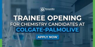 Freshers MSc Chemistry Trainee at Colgate-Palmolive – Apply for Research Trainee Role Trainee Opening at Colgate-Palmolive | Chemistry Grads | Apply