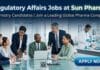 Executive – Regulatory Affairs | Sun Pharma R&D Baroda Hiring MSc Chem Regulatory Affairs Jobs at Sun Pharma | Chemistry Grads Apply