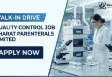 MSc Chemistry Graduates Job at Bharat Parenterals | Attend Walk-In Drive Quality Control Job at Bharat Parenterals | Walk-In Interview | MSc Chemistry Graduates Apply Now