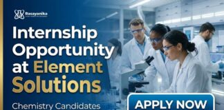 Freshers Chemistry Regulatory Intern at Element Solutions, Apply Online Internship Opportunity at Element Solutions | Chemistry Grad Apply