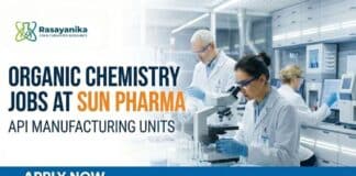 Organic Chemistry Jobs at Sun Pharma | Apply for Officer Role